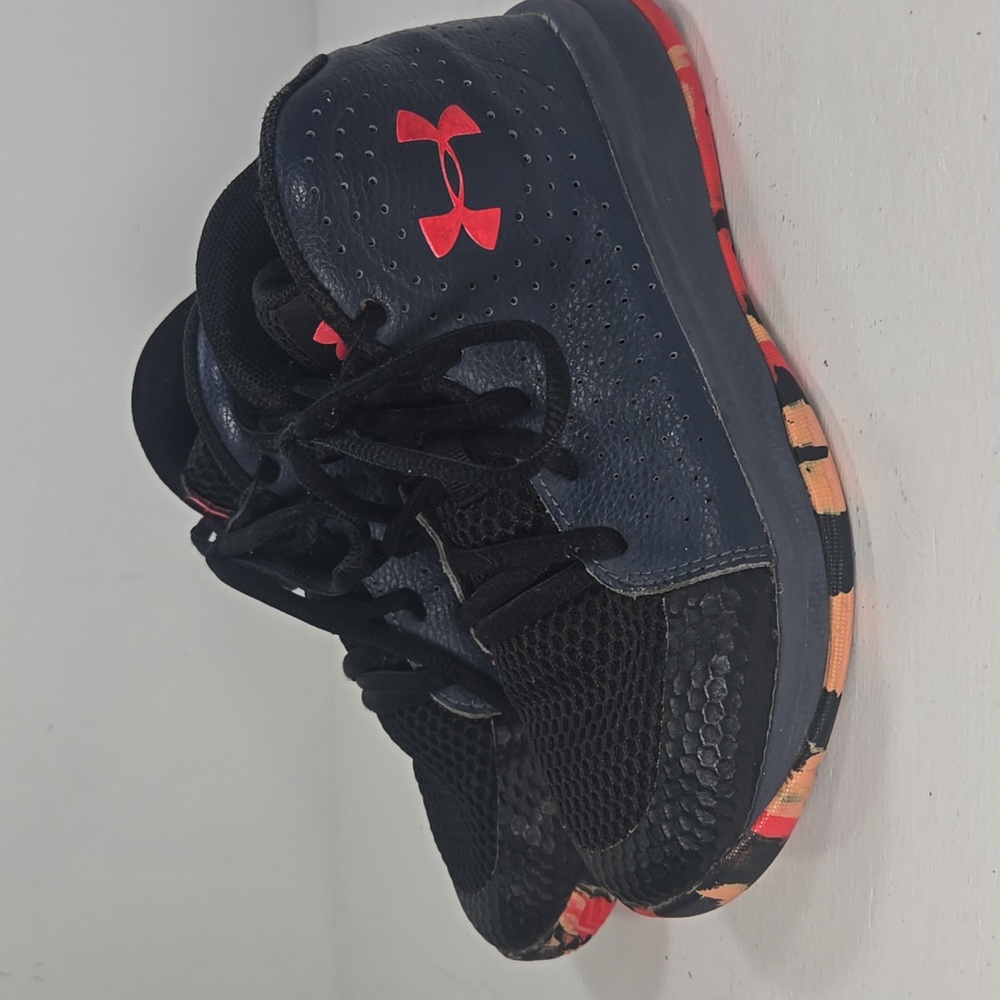 Under Armour Kids' Jet Basketball Blue Pink Sneakers 1
